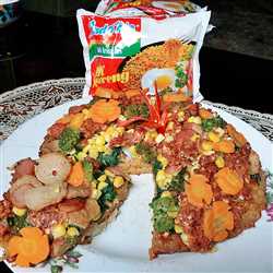 Pizza Mie Sayur Kornet Telur Asin